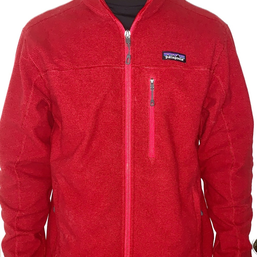 Patagonia Mens Red Zip Up Fleece